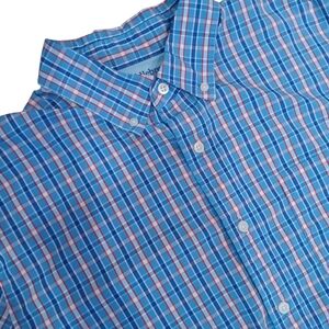 Saddlebred Blue and Red Plaid Dress Shirt